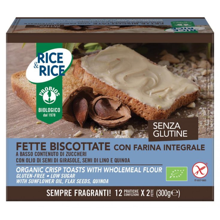 Rice&Rice Fette Biscottate Con Farina Integrale Probios 300g (6x50g)