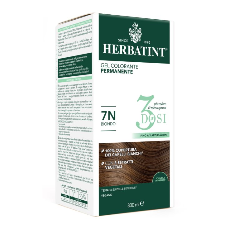 Gel Colorante Permanente 7N 3 Dosi Herbatint 300ml