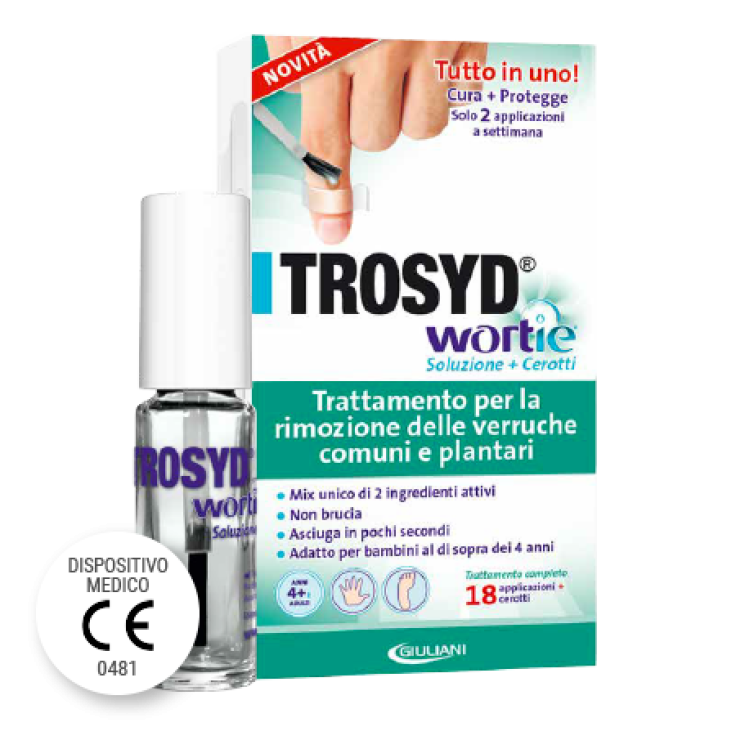 Trosyd® Wortie Soluzione + Cerotti Giuliani 18 Pezzi