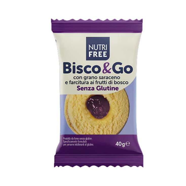 Biscotto di Grano Saraceno con Frutti di Bosco Bisco&Go Nutrifree 40g