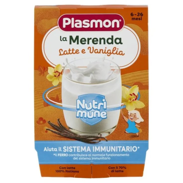 La Merenda Latte E Vaniglia NutriMune Plasmon 2x120g