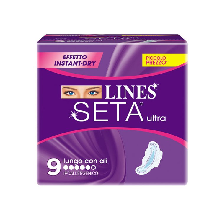 LINES SETA® Ultra Lungo Con Ali 9 Pezzi