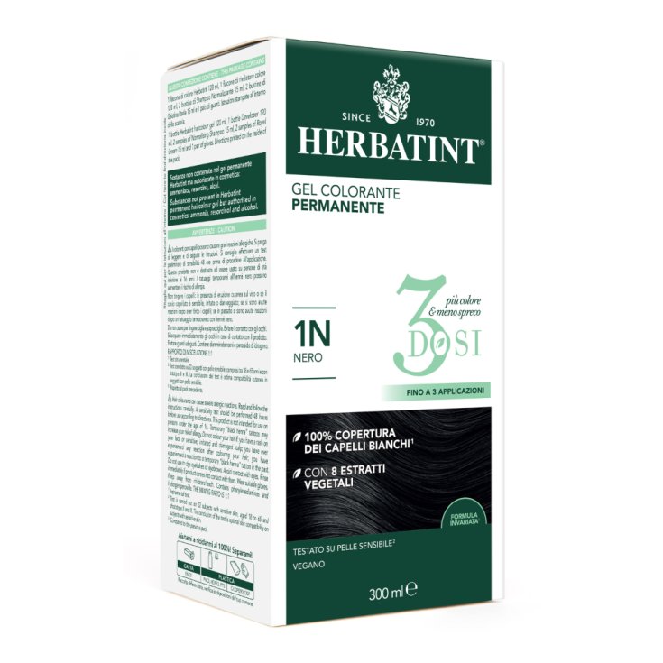 Gel Colorante Permanente 1N 3 Dosi Herbatint 300ml
