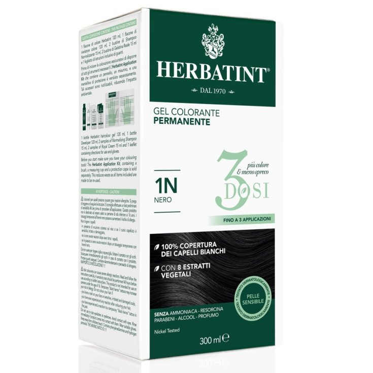 Gel Colorante Permanente 1N 3 Dosi Herbatint 300ml