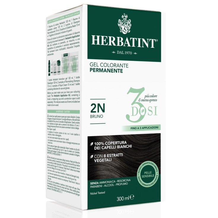 Gel Colorante Permanente 2N 3 Dosi Herbatint 300ml