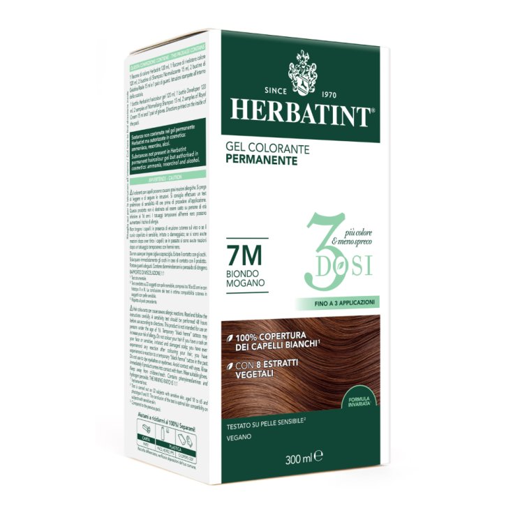 Gel Colorante Permanente 7M 3 Dosi Herbatint 300ml