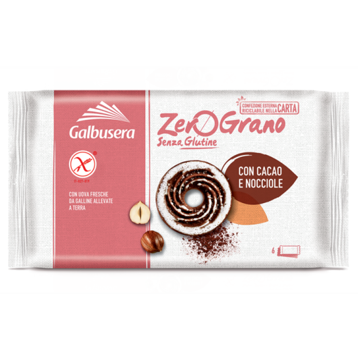 Zerograno Cacao Nocciola Senza Glutine Galbusera 220g