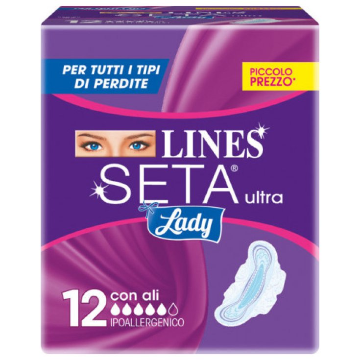 Lines Seta® Ultra Lady Con Ali 12 Assorbenti