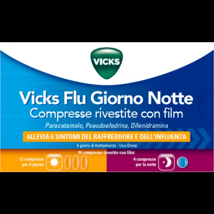 Vicks Flu Day Night 12 + 4 Tablets