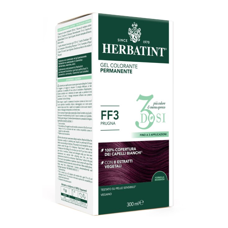 Gel Colorante Permanente FF3 3 Dosi Herbatint 300ml