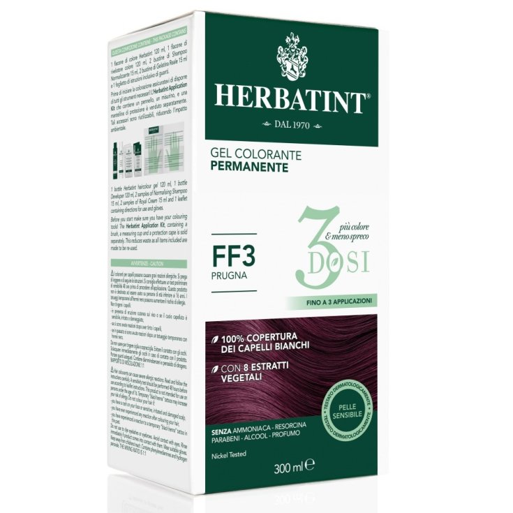 Gel Colorante Permanente FF3 3 Dosi Herbatint 300ml
