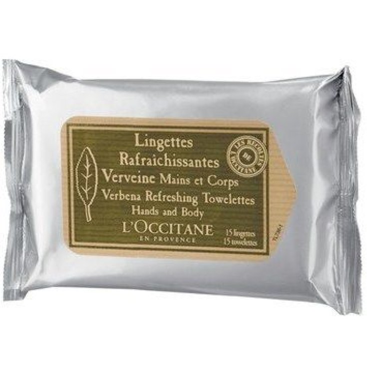 Verbena Refreshing Towelettes L'Occitane 15 Pezzi