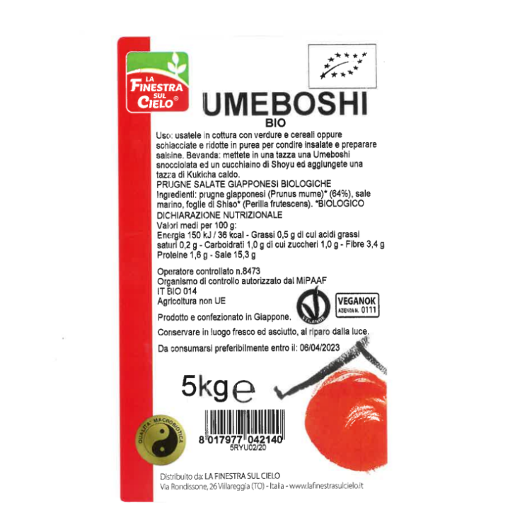 Umeboshi Bio La Finestra Sul Cielo 5kg