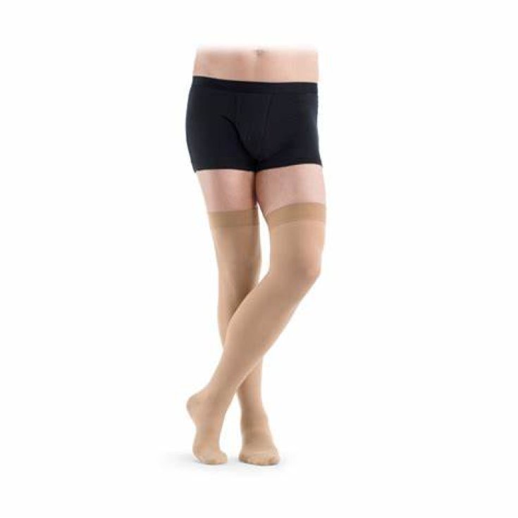Cotton Evo 162 Calza Mezza Coscia Beige S Lungo GloriaMed&reg; 1 Paio