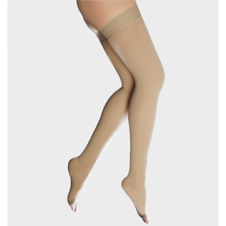 Cotton Evo 262 Autoreggente Tutta Coscia Beige Max S Lungo GloriaMed&reg; 1 Paio