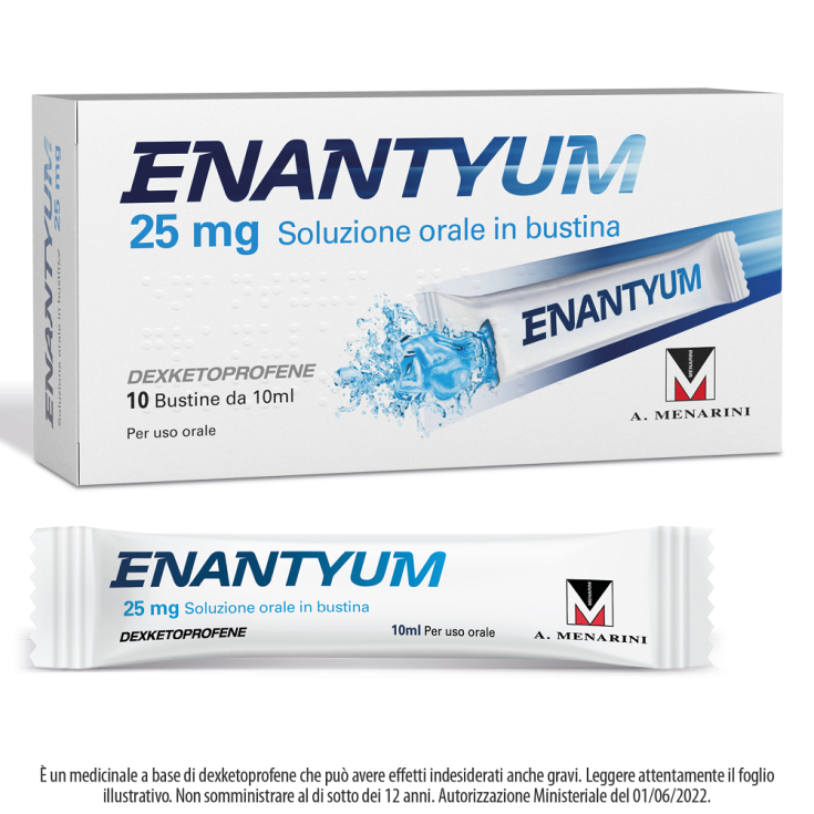 Enantyum 25mg Soluzione Orale Menarini 10 Bustine Da 10ml
