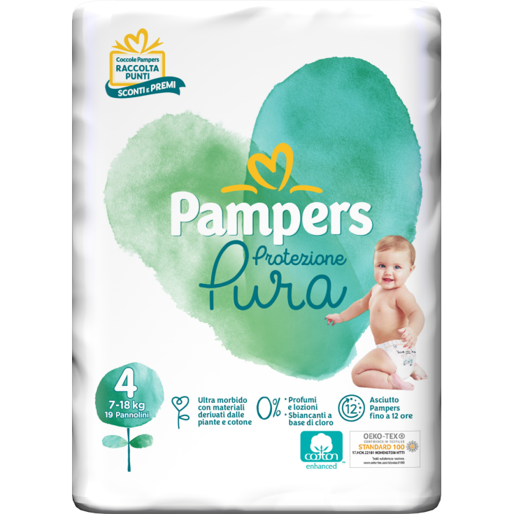 Pampers Naturello Taglia 4 MAXI (7-18Kg) 19 Pannolini