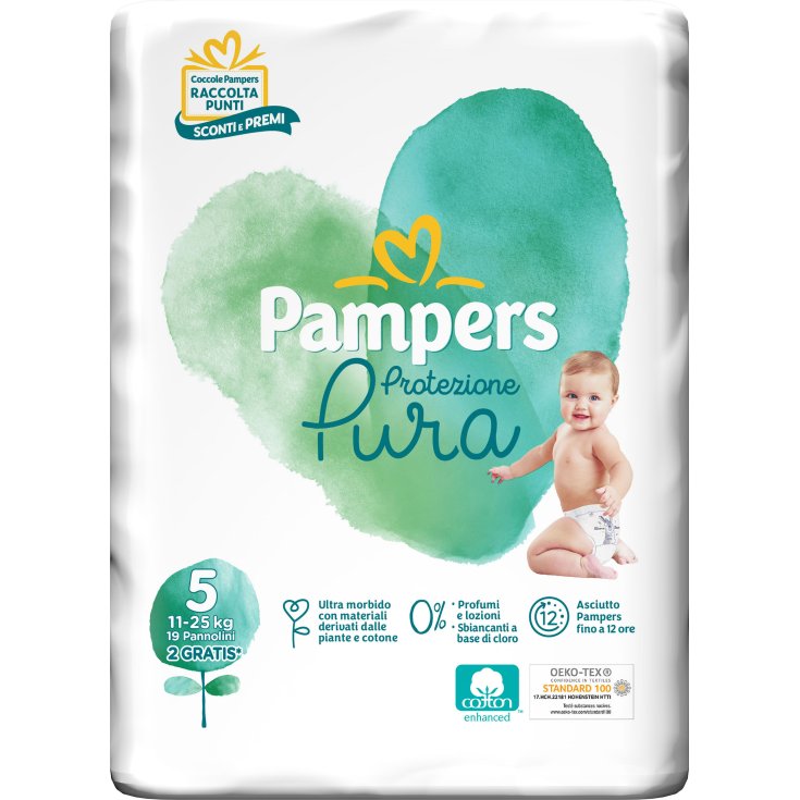 Pampers Naturello Taglia 5 JUNIOR (11-25Kg) 19 Pannolini