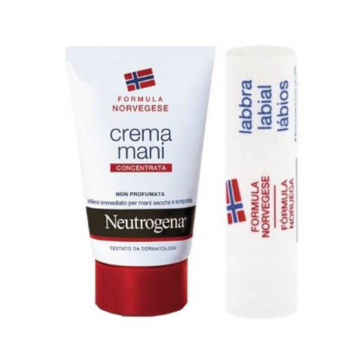 Neutrogena® Crema Mani Concentrata Non Profumata 75ml + Lipstick 4.8g 