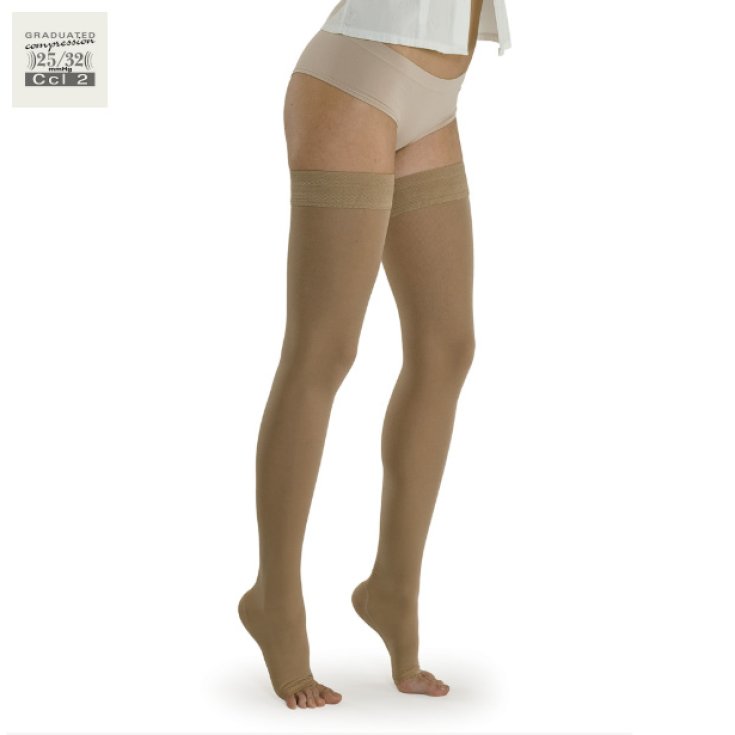 Marilyn CL2 Autoreggente Punta Aperta Blu Scuro XL Solidea&reg;
