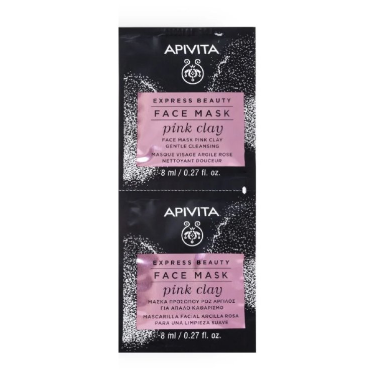 Express Beauty Face Mask Pink Clay Apivita 2x8ml