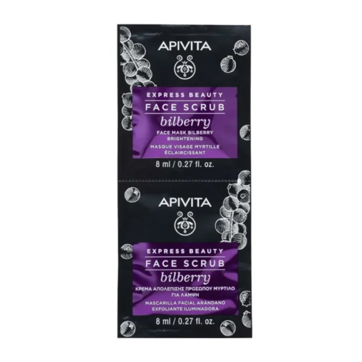 Express Beauty Face Scrub Bilberry Apivita 2x8ml