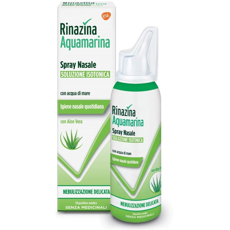 Rinazina Aquamarina Spray Nasale Isotonico Nebulizzazione Intensa 100ml