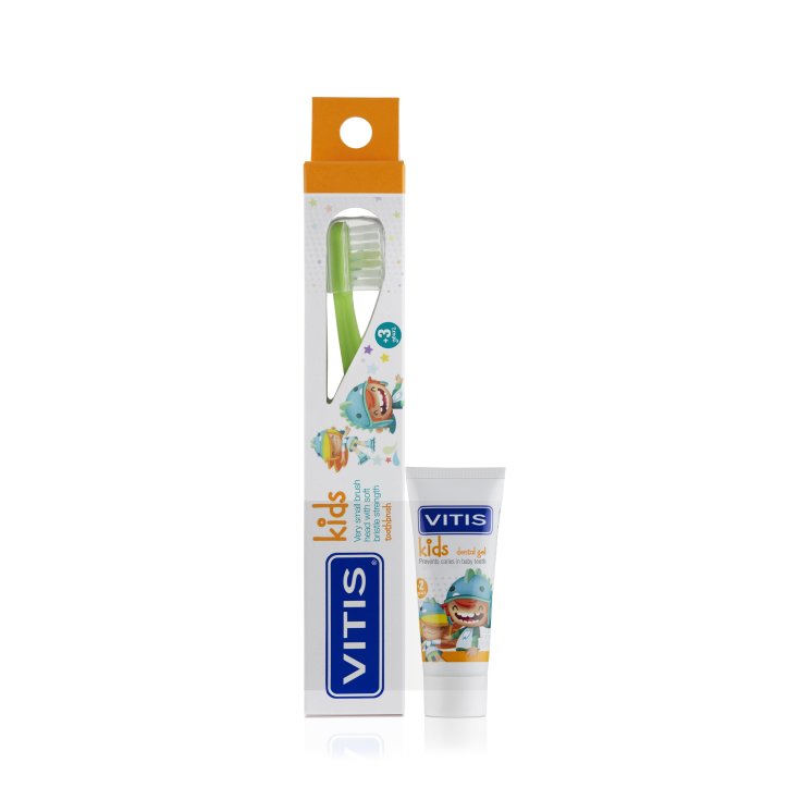 Vitis® Kids Spazzolino con dentifricio Gel 8ml