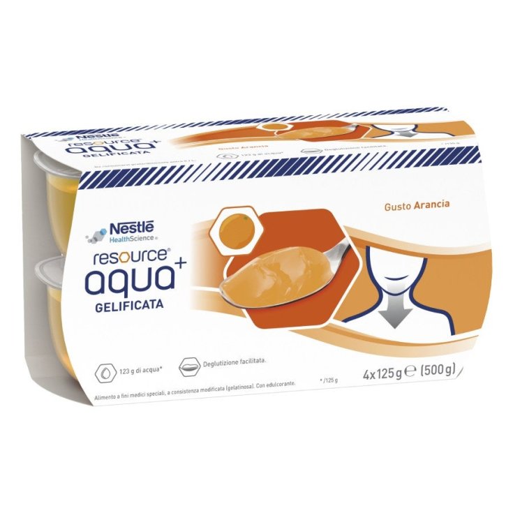 Resource® Aqua+ Acqua Gelificata Arancia Nestlé 4x125g