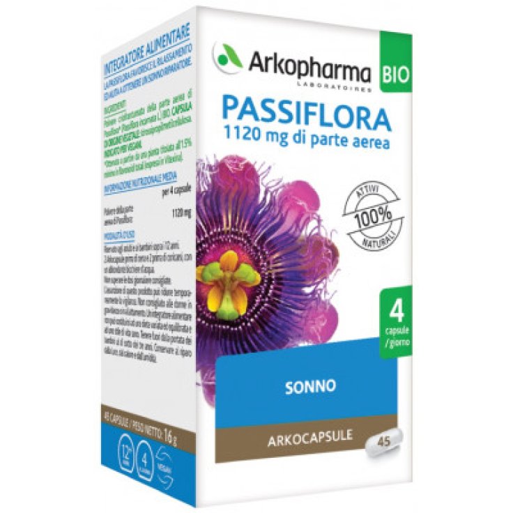 Arkocapsule&reg; Passiflora Bio Sonno Arkopharma 45 Arkocapsule
