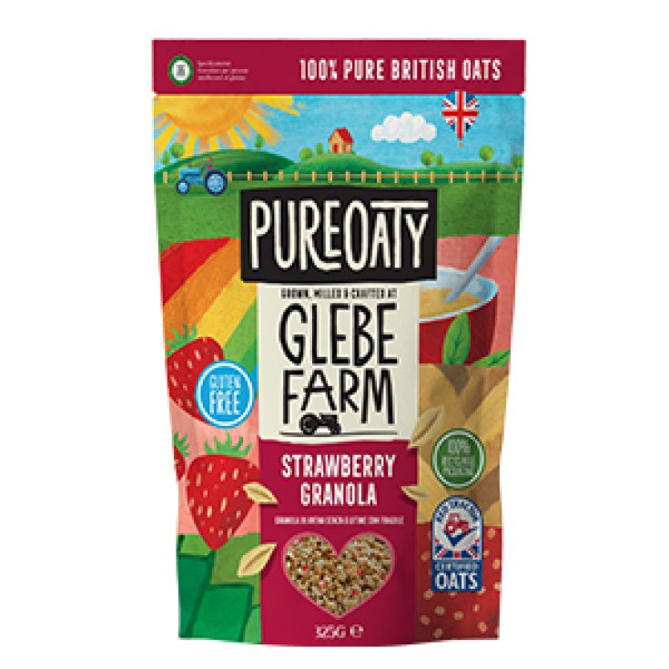 PureOaty Granola D'Avena Alla Fragola Glebe Farm 325g