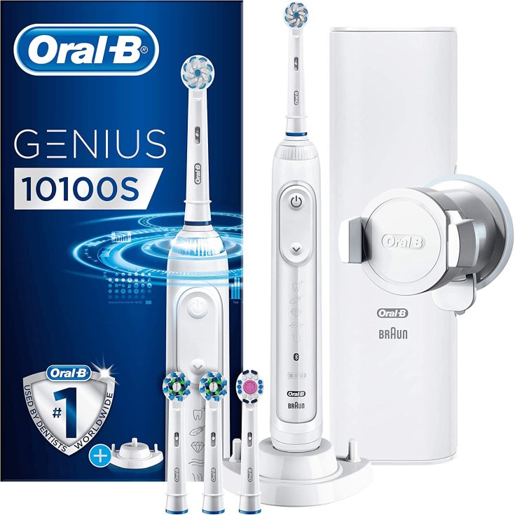 Oral-B Genius X & Aquacare 6 Kit Spazzolino Elettrico e Idropulsore  Dentale, 4+4 Testine, Pulizia Profonda e Sbiancante, per Denti Snesibile
