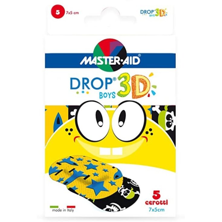 DROP&reg; 3D Boys 7x5cm MASTER-AID&reg; 5 Cerotti