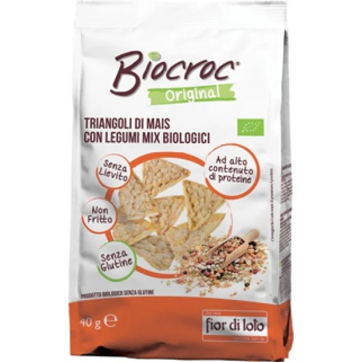 Biocroc® Biocroc triangoli di mais con legumi Fior Di Loto 40g