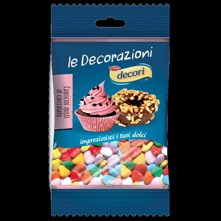Cuoricini Misti al Cioccolato Le Decorazioni Decorì 50g