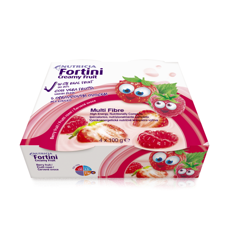 Fortini Creamy Fruit Frutti Rossi Nutricia 4x100g