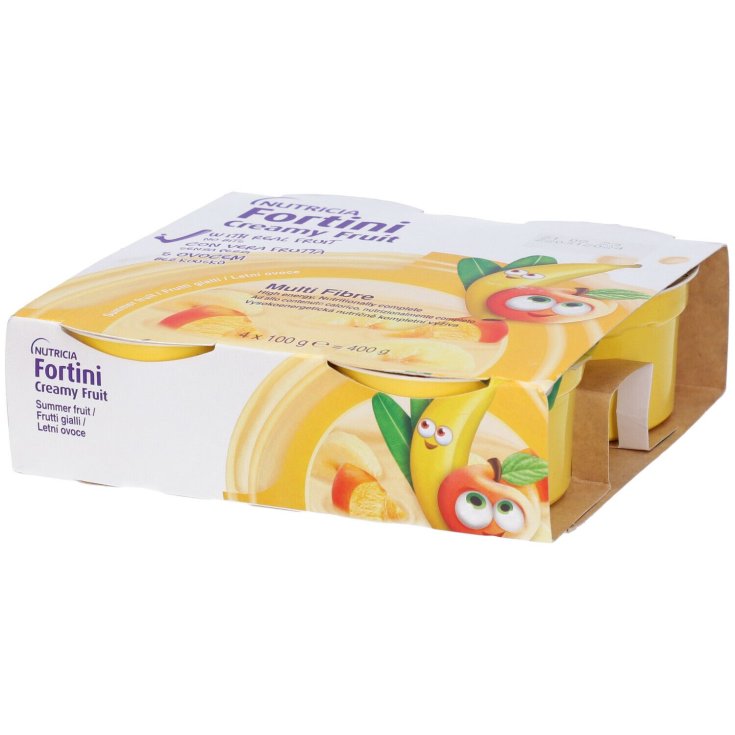 Fortini Creamy Fruit Multi Fibre Frutti Gialli Nutricia 4x100g