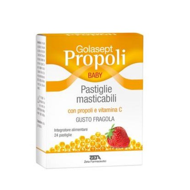Golasept Propoli Baby Fragola Zeta Farmaceutici 24 Pastiglie Masticabili 