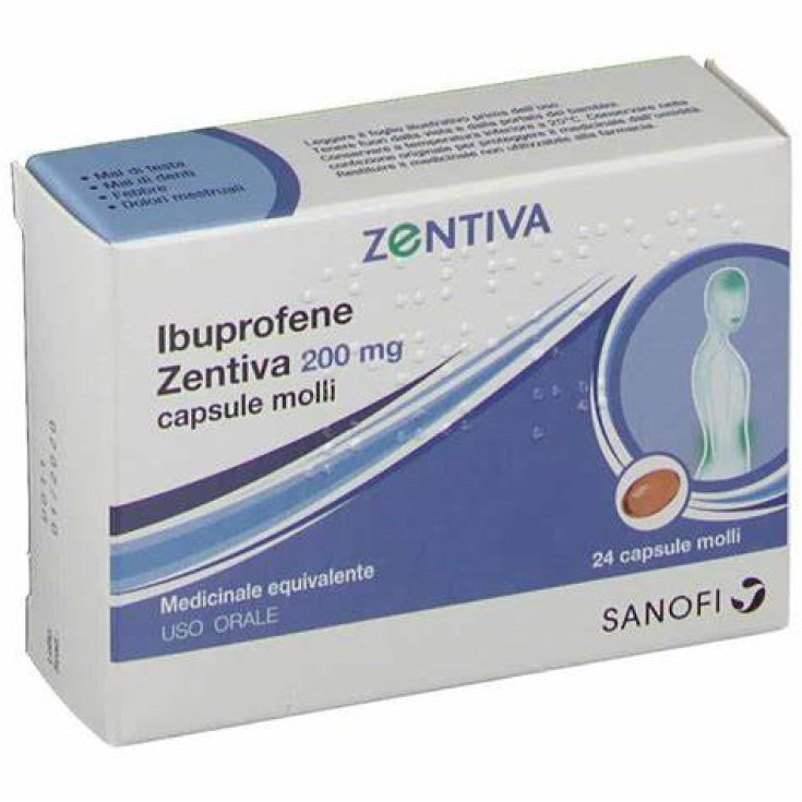 Ibuprofene Zentiva 200mg Sanofi 24 Capsule Molli