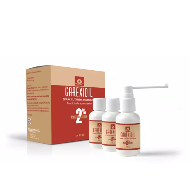 Carexidil Minoxidil 2% Soluzione Cutanea Spray Difa Cooper 3x60ml 