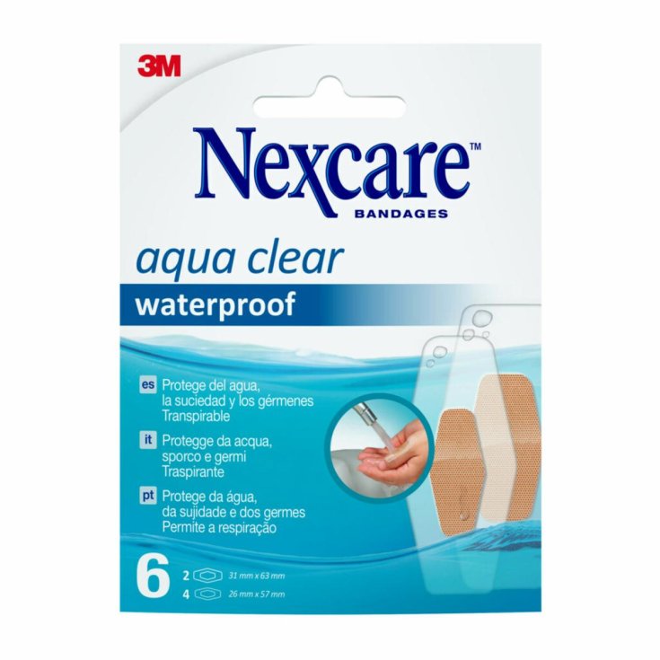 NexCare™ Aqua Clear Waterproof 3M™ 6 Pezzi