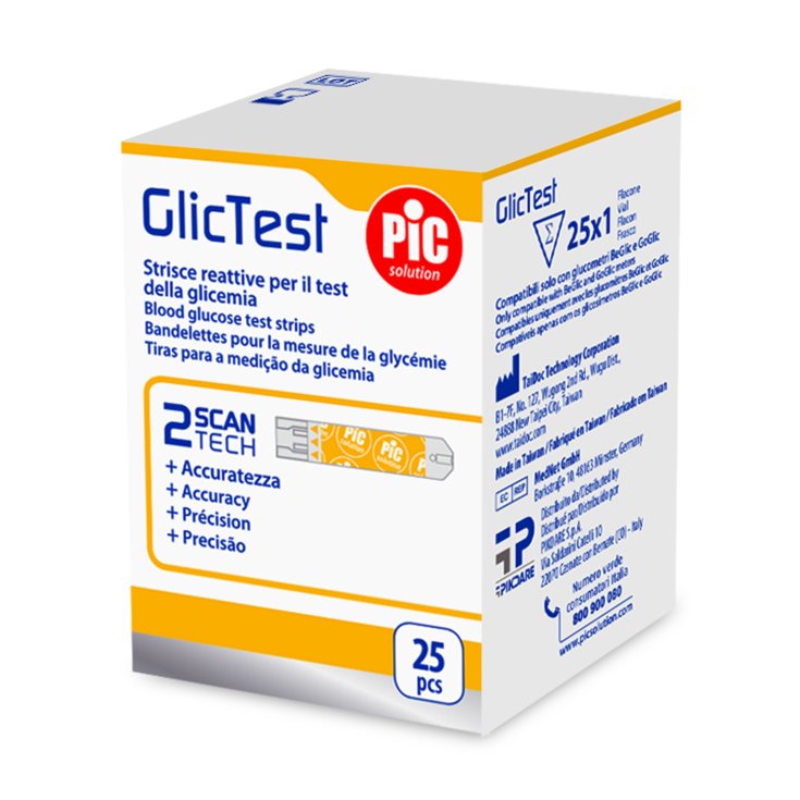 Glic Test Strisce Reattive PIC 25 Pezzi
