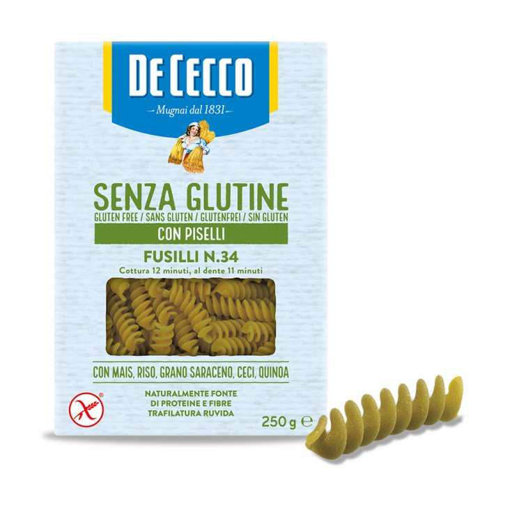 Fusilli N°34 Con Piselli De Cecco 250g