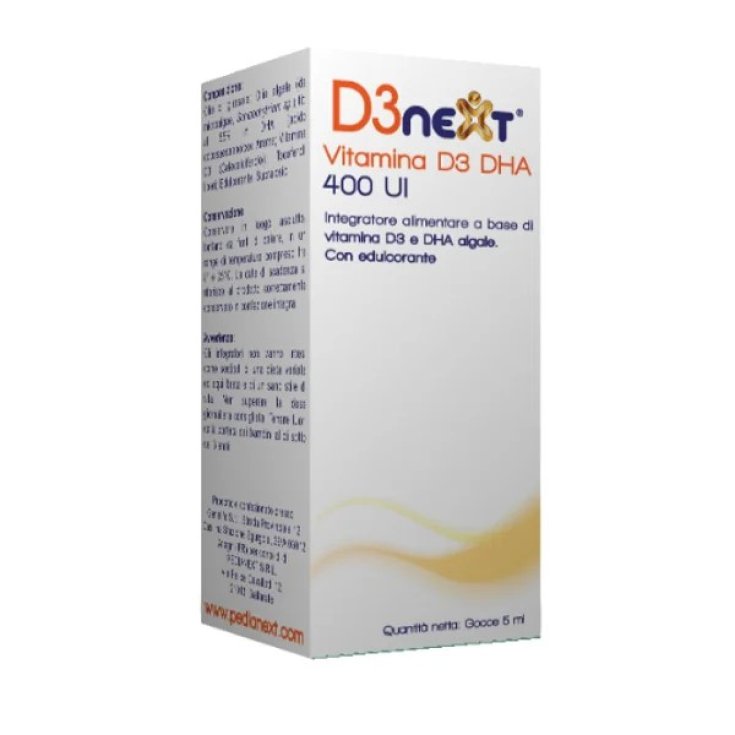 D3Next Vitamina D3 E DHA 400 U.I. Pedianext 5ml