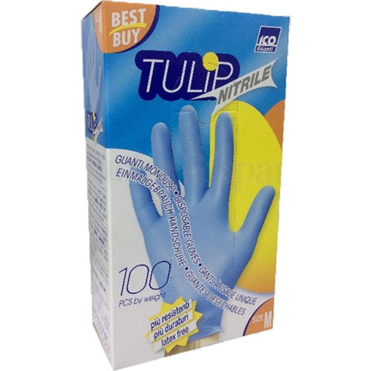 100 GUANTI MONOUSO BIOSOFT PF IN NITRILE BLU TAGLIA L SENZA POLVERE DPI