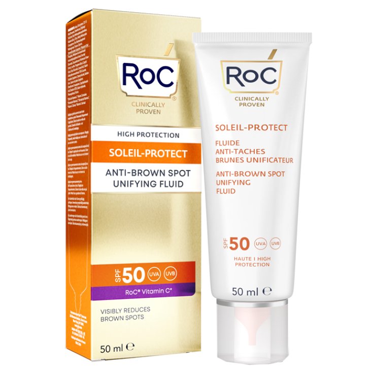 Soleil Protect Fluido Solare Viso SPF50+ Antimacchie Brune RoC&reg; 50ml