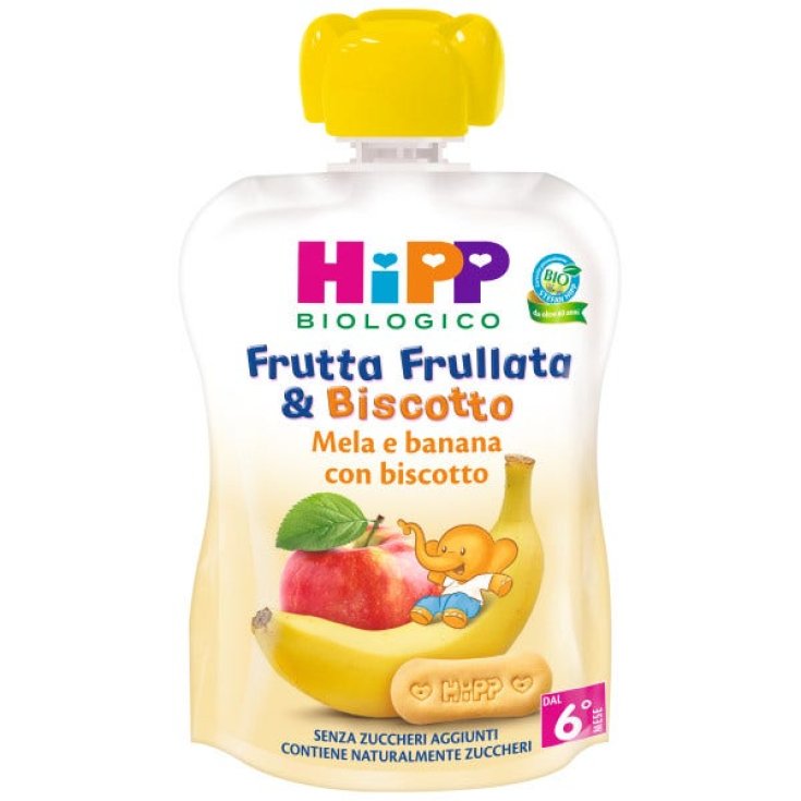 Frutta Frullata & Biscotto HiPP Biologico Mela Banana 90g 