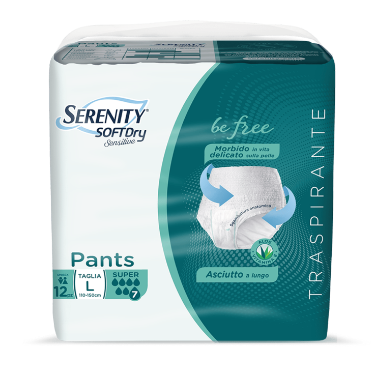 Pants Soft Dry Sensitive Super L Serenity® 12 Pezzi