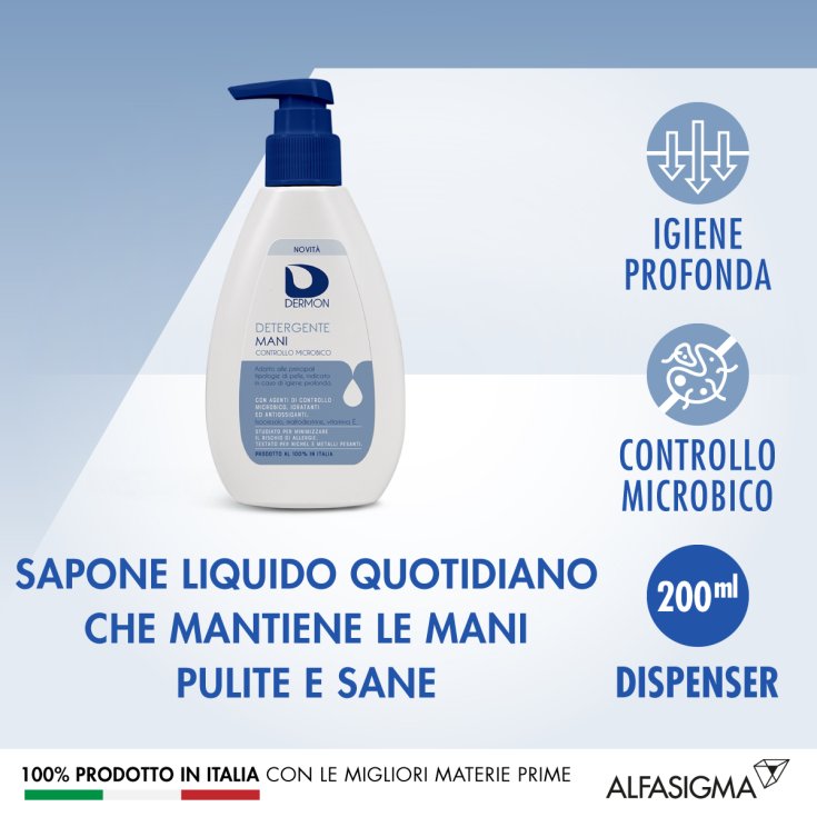 Detergente Mani Controllo Microbico DERMON 200ml
