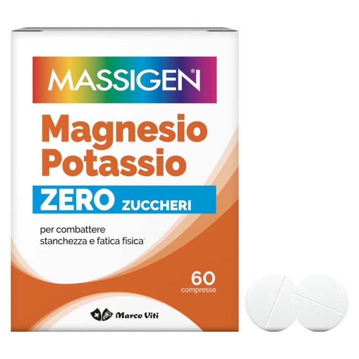Magnesio e Potassio Zero Zuccheri Massigen 60 Compresse